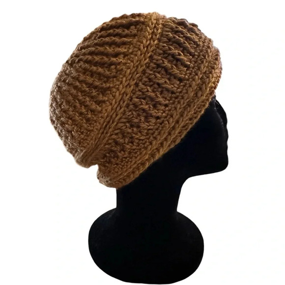 Hand Crochet by Me Unisex Boho Beanie Hat Head Cover Soft Acrylic - Picture 1 of 6